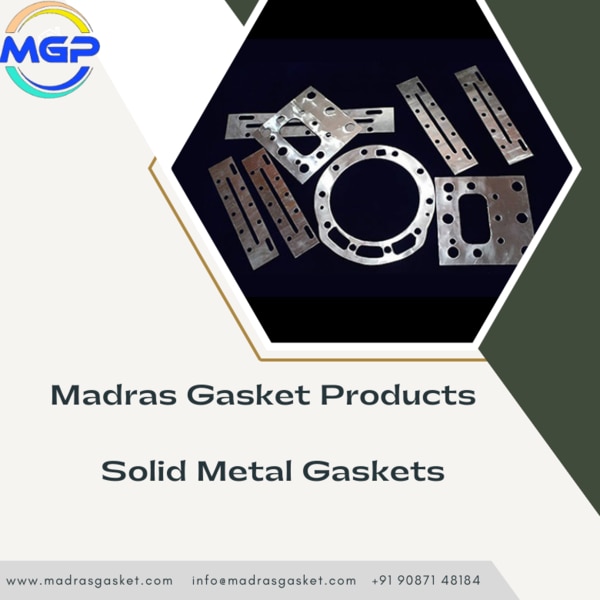 Madras Gasket Products is proud to offer high-quality solid metal gaskets, meticulously crafted to provide durable sealing solutions for a wide range of industrial applications.
Advantages of Solid Metal Gaskets
Solid metal gaskets offer several advantages that make them an ideal choice for critical sealing applications:
Robust Construction: Solid metal gaskets are machined from a single piece of metal, providing enhanced durability and resistance to mechanical stress, making them suitable for high-pressure and high-temperature applications.
Sealing Performance: The solid metal construction of these gaskets ensures a tight and reliable seal, even under extreme operating conditions, minimizing the risk of leaks and ensuring containment of fluids or gases.
Temperature and Pressure Resistance: Constructed from high-quality metal alloys, solid metal gaskets are capable of withstanding elevated temperatures and pressures, making them ideal for demanding industrial environments.
Chemical Compatibility: Depending on the choice of metal material, solid metal gaskets offer excellent resistance to corrosion and chemical attack, ensuring reliable sealing performance in corrosive environments.