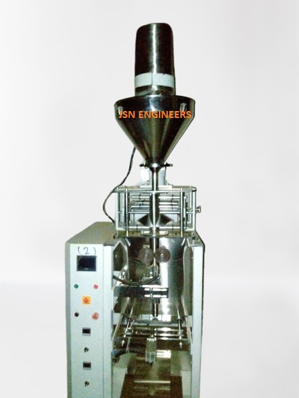 Full Pneumatic Collar Type High Speed Servo Auger Filler Machine for Spices-Powder / Masala Pouch Packaging [5gm - 200gm].