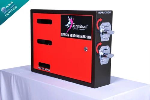 SMVM 50 Manual Sanitary Napkin Vending MachineThe user can vend napkins just by inserting a token provided by us. This machine will be useful to provide napkins at schools at free of cost but the count can be under control.