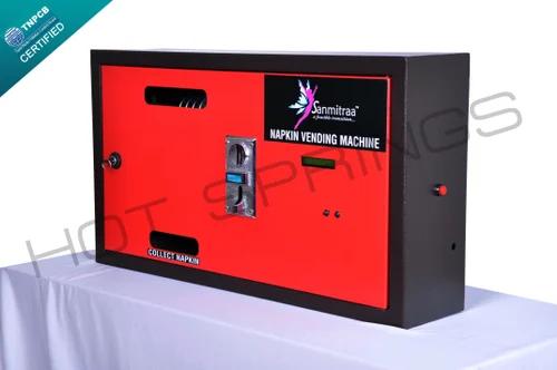 Automatic Sanitary Napkin Vending MachineWe are offering Automatic Sanitary Napkin Vending Machine.Other Details:Works in the single phaseThe price can be preset for the desired napkin value. (e.g Rs.5 or 7 or Rs.10)LCD displays available stock, product price, inserted coin value, balance required and a thank you message after each successful transaction.The inappropriate coin is not accepted. If a high-value coin more than what is needed as balance is inserted, the coin is returned back.If there is no stock in the machine, it will not accept coin and once napkins are loaded in the machine, he starts accepting the coin.If product not filled in the appropriate spiral it will vend again automatically till the time a napkin is dispensed.