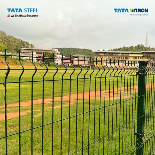 Description The world is evolving, and so are our Fencing Solutions . Presenting to you , the 3D Welded Mesh, the most advanced fencing solution available in India from the undisputed Market Leader in the segment - TATA Wiron Developed and Designed using our experience of >20 years, the 3D Welded Mesh is made from Tata Steel wires coated with high purity Zinc. A further layer of special powder coating is applied to give you the best protection, and a fence which will be there for more than 20 years ! So just relax because you are in the safe hands of TATA Wiron. Product Specifications - Length - Each individual panel is 2.5m long Height - As per your order, 1.2meter (4ft) Wire Diameter - 4 mm Mesh Size - 50 mm X 200 mm Post - Powder Coated , size 60 mm x 40 mm Colour - Moss green color No extra costs for clamps and bolts needed for basic panel installation. *In case you want to attach additional accessories like Y-arm, Barbed wire / Razor wire / Concertina wire on top, additional charges will apply. No of poles will be panel + 1 & related required accessories will be supplied as part of complete solution considering anchor rod option. *In case as per field layout, additional posts & related accessories are required or base plate version is required, then charges of those will be over & above.
