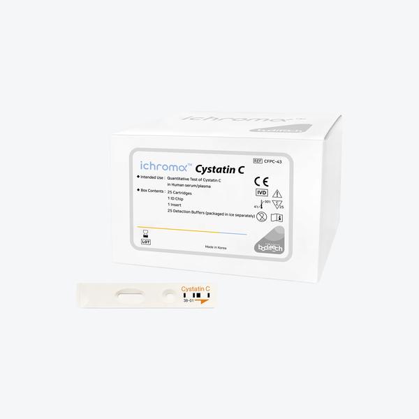 Cystatin CMonitoring to diagnose of kidney dysfunctionWith the kidney not functioning properly, the cystatin level increases. With this test, the clinician can find GFR (Glomerular Filtration Rate). The Cystatin C test measures the level of cystatin C in the blood with the serum/plasma in 10 minutes.