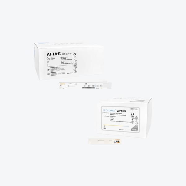 CortisolDiagnosis of endocrine dysfunction and adrenal diseaseThis test measures the cortisol level in the blood. One can use the whole blood for ease of sample pretreatment. The test takes 10 minutes, and the result could provide information about adrenal diseases and endocrine dysfunction.