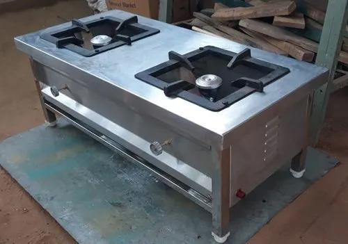 Commercial Double Burner LPG StoveBed type Commercial LPG double burner stove is available incustomized sizes.