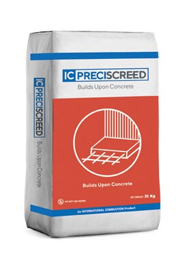 CONCRETE FLOORINGIC PRECISCREED is a special fast curing, cement based, pump-able self-levelling compound. It is delivered as an already prepared dry mixture which is mixed with water on the construction site. The final surface assures a high mechanical strength