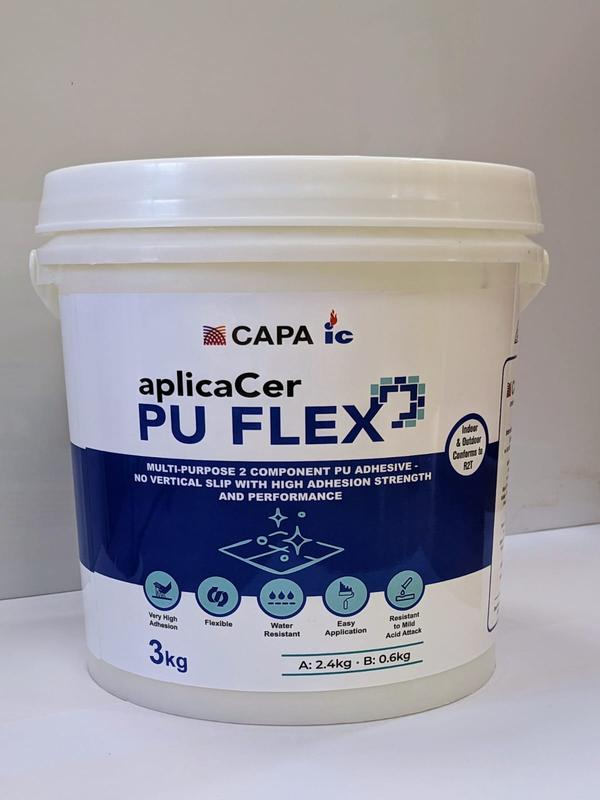 High Performance 2 Component Polyurethane Based Adhesive For Fixing Ceramic Tiles And Natural Stones .Special For High Dilation And Deformability Surfaces. Specially Recommended For All Types Of Dry Walls.