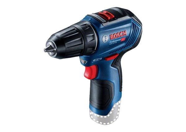 FAIR TRADE CORPORATION (FTC MUMBAI) Authorised Dealers for BOSCH GSR 12V-30 PROFESSIONALCORDLESS DRILL/DRIVEROrder Number: 0 601 9G9 082PRODUCT HIGHLIGHTS: The GSR 12V-30 Professional cordless drill driver offers high-end features for less when screw driving and drilling in wood and metal. Its brushless EC motor saves valuable time and resources by eliminating brush wear and tear, allowing for maintenance-free work. Highly efficient, this drill driver delivers an impressive combination of high torque and rapid drilling speeds for quick and powerful results, while its compact design makes the tool lightweight and easy to use in tight spaces.FUNCTIONS & KEY FEATURES:- High-end features within reach when screwdriving and drilling- Brushless motor for longer tool life- High torque and rapid drilling speeds for quick and powerful resultsINCLUDED IN THIS VARIANT:- Cardboard boxTECHNICAL DATAADDITIONAL DATA:- Torque (soft/hard/max.): 18/30/- Nm- No-load speed (1st gear / 2nd gear): 0 – 420 / 0 – 1,600 rpm- Battery type: Lithium-Ion- Chuck capacity, min./max.: 0.8 / 10 mm- Weight excl. battery: 0.72 kg- Torque settings: 20+1DRILLING IN METAL:- Vibration emission value ah: 1.5 m/s²- Uncertainty K: 1.4 m/s²SCREW DIAMETER:- Vibration emission value ah: 1.5 m/s²- Uncertainty K: 0.5 m/s²TOTAL VIBRATION VALUES (DRILLING IN METAL)- Vibration emission value ah: 1.5 m/s²- Uncertainty K: 1.4 m/s²TOTAL VIBRATION VALUES (SCREWDRIVING)- Vibration emission value ah: 1.5 m/s² - Uncertainty K: 0.5 m/s²The A-rated noise level of the power tool is typically as follows: Sound pressure level 69 dB(A); Sound power level 80 dB(A). Uncertainty K= 3 dB.Product specifications are subject to changes as made by the brand.*Kindly contact / submit query for latest price.*For more details: Contact on - Tel : 022-66371886 / Email : sale@fairtradecorp.in