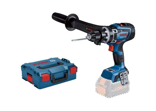 FAIR TRADE CORPORATION (FTC MUMBAI) Authorised Dealers for BOSCH GSB 18V-150 C (Solo) PROFESSIONAL CORDLESS COMBIOrder Number: 06019J51L0PRODUCT HIGHLIGHTS:The GSB 18V-150 C Professional is a clever impact drill driver while providing unrivalled power and control and thereby making versatile working easy. It is perfect for screwing, drilling, and impact drilling tasks and enables an extremely fast working process thanks to exceptionally powerful ProCORE18V batteries and a brushless motor with BITURBO technology, while offering a maximum torque of 150 Nm. Its ingenious Leveling Function always ensures the right angle of long screws and its switchable KickBack Control for working with hole saws reduces the risk of sudden rotational torque reaction in a bind-up scenario. The metal drill chuck and metal gearbox make the impact drill extremely reliable and robust any time it really matters.Equipment & ApplicationIt is the ideal choice for screwing, drilling, and impact drilling in various materials such as wood, metal, and masonry.FUNCTIONS & KEY FEATURES:- Extremely fast work progress through a powerful brushless motor with a maximum torque of 150 Nm and ProCORE18V batteries- Precise Leveling Function and switchable KickBack Control enable unrivalled control at each work stage- Reliable and robust thanks to metal drill chuck and metal gearboxINCLUDED IN THIS VARIANT:- L-BOXX 136 (Order number: 1 600 A01 2G0)- L-BOXX inlay for toolTECHNICAL DATAADDITIONAL DATA:- Torque (soft/hard/max.): 84/100/150 Nm- No-load speed (1st gear / 2nd gear): 0 – 550 / 0 – 2,200 rpm- Battery voltage: 18.0 V- Torque (max): 150 Nm- Battery type: Lithium-Ion- Weight excl. battery: 2.2 kg- Torque settings: 25+2- Max. Impact rate: 30,000 bpm- Chuck capacity, min./max.: 1.5 / 13 mmTOTAL VIBRATION VALUES (DRILLING IN METAL)- Vibration emission value ah: 2.5 m/s²- Uncertainty K: 1.5 m/s²TOTAL VIBRATION VALUES (IMPACT DRILLING IN MASONRY)- Vibration emission value ah: 9.5 m/s²- Uncertainty K: 1.5 m/s²DRILLING IN METAL- Vibration emission value ah: 2.5 m/s²- Uncertainty K: 1.5 m/s²IMPACT DRILLING IN MASONRY- Vibration emission value ah: 9.5 m/s²- Uncertainty K: 1.5 m/s²The A-rated noise level of the power tool is typically as follows: Sound pressure level 94 dB(A); Sound power level 105 dB(A). Uncertainty K= 5 dB.