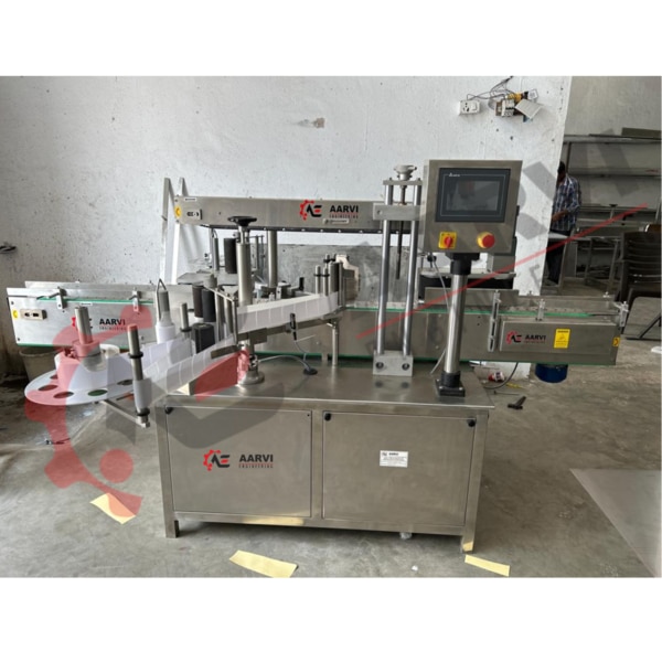 Both operating and maintaining the double side sticker labeling machine are simple. This versatile tool can be used to affix sticker labels to the front and back of bottles, jars, and other containers that have a round, flat, oval, rectangular, or square shape. It is a linear multi-pack machine with a specialized continuous movement bottle alignment system in the form of a pocket. This sort of double-sided labeling machine is ideal for using to apply labels to both sides of bottles and other containers of different sizes and forms. Depending on the size of the product and the label, it can produce up to 120 labels every minute.The product's steady travel at a considerably higher speed on the conveyor of the apparatus affects the labeling speed as well. For optimal stability and vertical positioning of bottles with various forms, the automatic product alignment system is further fully synced with the top holding belt system. Even the most cutting-edge label dispensing system and a basic label and product detection system are included. This machine meets the various requirements of numerous customers of such contemporary packing equipment since it is extremely durable, effective, quick, precise, and long-lasting.• Any label size doesn't require the input or retrieval of label data.• Label size cannot be changed, and a star wheel is necessary for the feeding hopper.• Online control of speed variation for a single pot Label dispensing, conveyor, and pressing device speeds are coordinated.• Almost maintenance-free equipment• Simple label application height Adjustments on a Label that Is Easy to Use Self-Protection against Voltage Changes• Compatible with Contact Coding System and Online Inkjet • Suitable for Overlap, Wrap Around, and Partial Wrap around Labeling A/C drive system with variable frequency built-in.• Stainless steel finishing machine Ally• Items Samples Round, Square, Flat, and Oval Products• Up to 200 goods can be produced per minute (speed is dependent on label and product size).• Label size: 95 mm high• Adjustable working height of 850 mm to 50 mm• Power Source Three-phase, 440 volts• Net Weight 450 Kg Approximate • Dimensions 2745 mm (L) x 1400 mm (W) x 1800 mm (H).