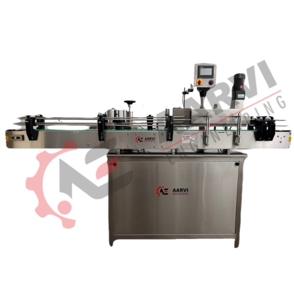 One of the easiest to operate is the Automatic Single Side Flat Bottle Sticker Labeling Machine. Ideal for applying front, back, or side labels to flat, oval, square, or round containers with output depending on the shape, size, and label type of the product, up to 120 labels every minute. System for automatic product alignment and top holding belt system are coordinated. The machine includes a user-friendly label and product sensing system controlled by a sophisticated modern microprocessor. The machine is more adaptable to use for applying single-sided labels to flat bottles or applying wrap-round labels to rounded products because it also comes with an optional wrap-round system.The most adaptable, tastefully created linear labeling machine to satisfy the demands of the main consumers of contemporary packaging lines, who need great efficiency with speed, precision, and durability. Simple adjustments that just need a few tools or replacement parts. Robotized Twin Moving Pocket System or Twin Feed Worm System can be designed into the machine to provide perfect bottle alignment on the conveyor for accurate label application. The choice of a product stabilizing system depends on the size, shape, and needed speed of the product.• Any label size doesn't require the input or retrieval of label data.• For a change in product size, no new parts are needed for the label size, the feed worm, or the pocket system.• Online control of speed variation for a single pot• Label dispensing, conveyor, and top hold belt system speeds are coordinated.• Almost maintenance-free equipment• Simple label application height adjustment• Adjustments on a Label that Is Easy to Use• Self-Protection against Voltage Changes• Suitable for Contact Coding System and Online Inkjet• Suitable for Overlap, Wrap Around, and Partial Wrap Around Labeling• AC drives system with variable frequency built-in.• Machine with a fully stainless steel finish• Refer For more information; visit the Plug & Play Sticker Labeling UNIQUE FEATURES page.• Machine Stop System with Alarm for Label Roll Empty Label Roll Missing Label in Roll• Transparent film labels without a sensing mark can be sensed using a special label sensor.• A variety of speeds ranges are offered for contact coders, hot foil coders, inkjet coders, and HP cartridge coders.• For a machine tower, a safety cabinet made of toughened glass or acrylic Color or mono touch screen with PLC for machine operation, showing various error messages and information on display, exhibiting the machine condition or operation• To check for missing labels on products, special sensing equipment is used.• Label Length: 12 mm • Label Height: 8 mm to 70/90/120/150/180 mm • Electrical 220 VAC Single Phase Power Supply (50/60 Hz) • Minimum Label Roll Dia. 300 mm • Core Dia. 75/76 mm Gap Between Two Labels approx. 3 mm • Product Size As per Customers Requirements* • Feed Worm and Pocket System require for adjustment in Product Size for Special Machine• Power 2.0 Amps and 0.75 Kw