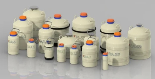Capacity	0.6-55 Liters (LN2)Material	Stainless SteelContainer Type	Dry ContainerShape	CylindricalOuter Dia	220 mmNeck Dia	51 mmFull Weight	6.4 kgEmpty Weight	2.2 kgWe supply a broad gamut of liquid nitrogen containers used to store a variety of liquid gases such as liquid nitrogen, liquid oxygen etc. Sourced from well established vendors across the country, these are available in a variety of capacities as per client's requirements or industrial applications. They are offered at best market prices to our clients.It is a range of aluminum cryo containers, mainly used in artificial insemination programs, laboratories and small consumers of liquid nitrogen. Sturdy, efficient, lightweight and compact, the containers display amazing performance in terms of lower evaporation loss, longer holding time and adaptability to Indian road conditions. Features like double walled aluminum vessel, fiberglass neck tube and super insulation reduce heat losses to the lowest standardized levels.Containers range from a minimum capacity of one liters to a maximum of 55 liters.The technical features of Containers are:Lightweight aluminum construction ensures easy portability.Special process of super insulation provides the lowest evaporation loss.Transport containers are modified with additional supports to suit rough handling conditions, experienced in developing countries.Polyurethane paint ensures long durability.Moulded caps and covers provide due protectionWe supply a broad gamut of liquid nitrogen containers used to store a variety of liquid gases such as liquid nitrogen, liquid oxygen etc. Sourced from well established vendors across the country, these are available in a variety of capacities as per client's requirements or industrial applications. They are offered at best market prices to our clients.