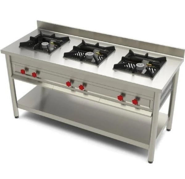 Commercial Three Burner Range