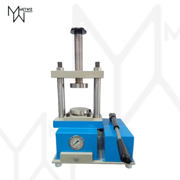 Hydraulic PressPRODUCT SPECIFICATIONS•Capacity: 20 Ton / 30 Ton•Operation: Manual / Semi automatic•Top Platen Size: 250 x 200 x 25mm•Bottom Platen Size: 250 x 200 x 25mm•Pillar Rod Size: 30mm x 410mm Length (4 Nos.)•Cylinder Bore Size: 100 mm•Piston Rod Size: 90mm•Stroke Length: 25mm•Hydraulic Cylinder Type: Single actionCustomization offeredKEY FEATURES•Compact and sturdy•Simple operation•Acrylic doors for safety•Calibrated pressure gauge