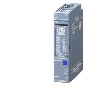 Siemens PLC Siemens analog output module aq 2xi standard SIMATIC ET 200SP, Analog output module, AQ 2xI Standard, Pack quantity: 1 unit, suitable for BU type A0, A1, Color code CC00, Module diagnostics, 16 bit.