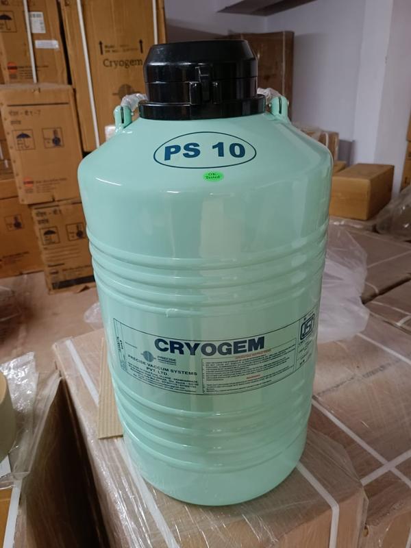 Brand cryogemCountry of Origin Made in IndiaTank Material AluminiumStorage Material AluminiumMaterial Aluminium AlloyCapacity 1-10 tonContainer Type Open Top ContainerContainer Length 2 feetUsage/Application Store Liquid NitrogenColor WhiteWe supply a broad gamut of liquid nitrogen containers used to store a variety of liquid gases such as liquid nitrogen, liquid oxygen etc. Sourced from well established vendors across the country, these are available in a variety of capacities as per client's requirements or industrial applications. They are offered at best market prices to our clients.It is a range of aluminum cryo containers, mainly used in artificial insemination programs, laboratories and small consumers of liquid nitrogen. Sturdy, efficient, lightweight and compact, the containers display amazing performance in terms of lower evaporation loss, longer holding time and adaptability to Indian road conditions. Features like double walled aluminum vessel, fiberglass neck tube and super insulation reduce heat losses to the lowest standardized levels.Containers range from a minimum capacity of one liters to a maximum of 55 liters.The technical features of Containers are:Lightweight aluminum construction ensures easy portability.Special process of super insulation provides the lowest evaporation loss.Transport containers are modified with additional supports to suit rough handling conditions, experienced in developing countries.Polyurethane paint ensures long durability.Moulded caps and covers provide due protectionWe supply a broad gamut of liquid nitrogen containers used to store a variety of liquid gases such as liquid nitrogen, liquid oxygen etc. Sourced from well established vendors across the country, these are available in a variety of capacities as per client's requirements or industrial applications. They are offered at best market prices to our clients.