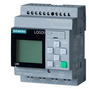 Siemens RCE PLC                                                            Siemens logic module display ps/I/o: 115v/230v/relayLOGO! 230RCE,logic module, display PS/I/O: 115V/230V/relay, 8 DI/4 DQ, memory 400 blocks, modular expandable, Ethernet, integrated web server, data log, user-defined web pages, standard microSD card for LOGO! Soft Comfort V8.3 or higher, older projects executable cloud connection in all LOGO! 8.3 basic units