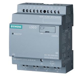 Siemens LOGO PLC Siemens logic module ps/i/o 115 v/230 v/relay LOGO! 230RCEo, logic module, PS/I/O: 115 V/230 V/relay, 8 DI/4 DQ, without display, memory 400 blocks, modularly expandable, Ethernet, integr. web server, data log, user-defined web pages, standard microSD card for LOGO! Soft Comfort V8.3 or higher, older projects executable cloud connection in all LOGO! 8.3 basic unit.
