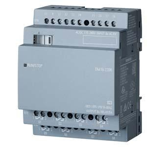 Siemens LOGO PLC Siemens dm16 230r expansion module ps/i/o 230v/230v/relayLOGO! DM16 230R expansion module, PS/I/O: 230V/230V/relay, 4 MW, 8 DI/8 DO for LOGO! 8.