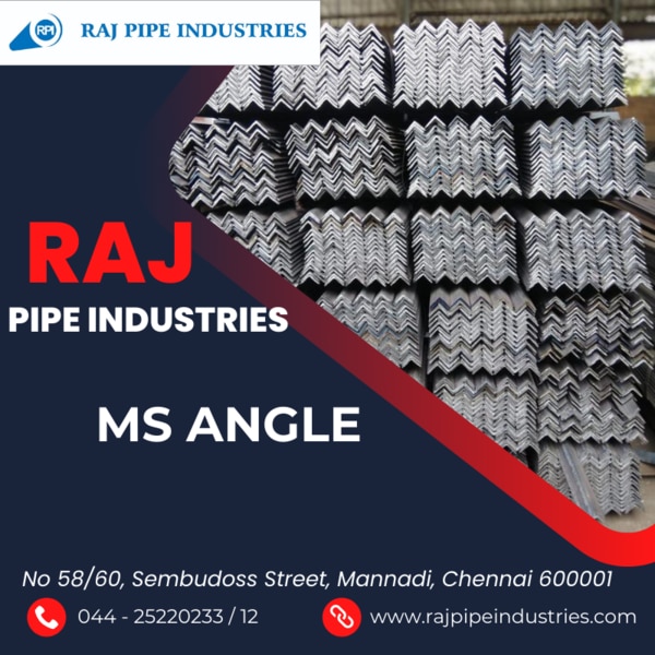 Welcome to Raj Pipe Industries, your trusted destination for high-quality MS angles. With a steadfast commitment to excellence and customer satisfaction, we specialize in offering a diverse range of MS angles that meet various industrial, construction, and structural needs. Backed by extensive industry experience and a state-of-the-art manufacturing facility, we ensure superior quality, precision, and reliability in every MS angle we supply.Our Products:At Raj Pipe Industries, we take pride in manufacturing MS angles that adhere to the highest industry standards. Our product range includes:MS Angles:Precision-crafted for structural integrity and stability.Available in a wide range of sizes, thicknesses, and lengths to suit diverse applications.Designed to provide robust support and reinforcement in construction, fabrication, engineering, and architectural projects.Ideal for use in frameworks, support structures, bracing, and various industrial applications.Customized Solutions:Recognizing the unique requirements of different projects, we offer customized solutions tailored to your specific needs.Our team of skilled professionals collaborates closely with clients to deliver bespoke MS angles that meet precise specifications and design requirements.