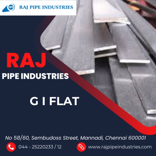Welcome to Raj Pipe Industries, your trusted destination for top-quality GI Flat. With a steadfast commitment to excellence and customer satisfaction, we specialize in offering a diverse range of GP square pipes that cater to various industrial and construction needs. Backed by years of expertise and a state-of-the-art manufacturing facility, we ensure superior quality, durability, and reliability in every product we deliver.Our Products:At Raj Pipe Industries, we take pride in manufacturing GP square pipes that meet the highest industry standards. Our product range includes:GP Square Pipes:Precision-engineered to perfection.Coated with a layer of zinc through hot-dip galvanizing for enhanced corrosion resistance.Available in various sizes, thicknesses, and dimensions to suit diverse applications.Designed for structural integrity and durability in harsh environments.Customized Solutions:We understand that every project has unique requirements. Therefore, we offer customized solutions tailored to your specific needs.Our team of experts collaborates closely with clients to deliver personalized GP square pipes that meet precise specifications.