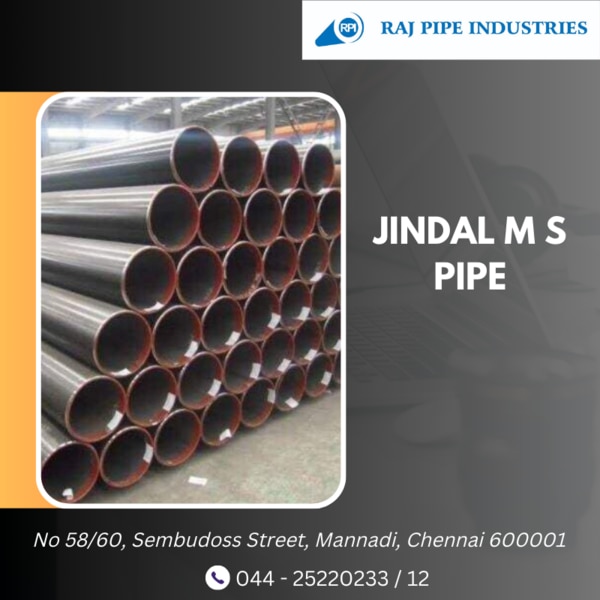 At Raj Pipe Industries, we take pride in being your premier destination for top-quality Jindal pipes. With a steadfast commitment to excellence and customer satisfaction, we have established ourselves as a trusted name in the industry. Our extensive range of Jindal pipes caters to diverse industrial and commercial needs, ensuring reliable performance and longevity.Why Choose Us:Premium Quality Assurance: We understand the significance of quality in every project. That's why we source our Jindal pipes from reputable manufacturers known for their stringent quality control measures. Rest assured, each pipe meets industry standards and exceeds expectations in durability and performance.Wide Range of Products: Whether you require pipes for plumbing, construction, or industrial applications, we have you covered. Our comprehensive inventory includes a variety of Jindal pipes in different sizes, grades, and specifications to suit your specific requirements.Competitive Pricing: We believe in offering value for money to our customers. Our competitive pricing ensures that you get top-quality Jindal pipes at the best possible rates, without compromising on quality or service.Prompt Delivery: Time is of the essence in any project. We understand the importance of timely delivery and strive to ensure that your orders are processed and delivered promptly, minimizing downtime and maximizing efficiency.Exceptional Customer Service: Our dedicated team of professionals is committed to providing personalized assistance and expert guidance every step of the way. From product selection to after-sales support, we are here to address your queries and ensure a seamless experience.