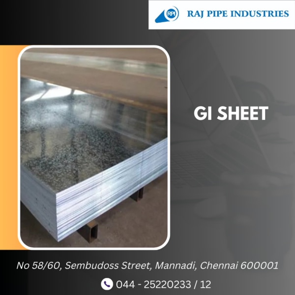 Your Reliable Manufacturer and Supplier of GI Sheets: Quality That EnduresWe are your trusted destination for premium GI (Galvanized Iron) sheets. As a leading manufacturer and supplier, we are committed to providing high-quality GI sheets that offer exceptional durability, corrosion resistance, and versatility for a wide range of applications. Whether you need GI sheets for roofing, cladding, fencing, or any other purpose, we have the solutions to meet your needs.Why Choose Us:Superior-Quality GI Sheets: Our GI sheets are manufactured using high-grade galvanized iron, ensuring superior strength, corrosion resistance, and longevity. We adhere to strict quality control measures to deliver products that meet the highest industry standards, providing you with peace of mind and reliability.Wide Range of Products: We offer a comprehensive range of GI sheets to suit various applications and requirements. Whether you need plain GI sheets, corrugated GI sheets, or profiled GI sheets, we have the products to meet your needs. Our diverse range ensures that you can find the perfect solution for your project.Customization Options: We understand that every project is unique, and one size does not fit all. That's why we offer customization options to tailor our GI sheets to your specific requirements. Whether you need sheets of a particular size, thickness, or coating, we can accommodate your needs to ensure a perfect fit for your application.Competitive Pricing: We believe in offering value for money to our customers. Our competitive pricing ensures that you get high-quality GI sheets at the best possible rates, without compromising on quality or service. We strive to help you optimize your project budget without sacrificing quality.Prompt Delivery: We understand the importance of timely delivery to keep your projects on schedule. With efficient logistics and streamlined processes, we ensure prompt delivery of your GI sheet orders, minimizing downtime and maximizing productivity for your projects.