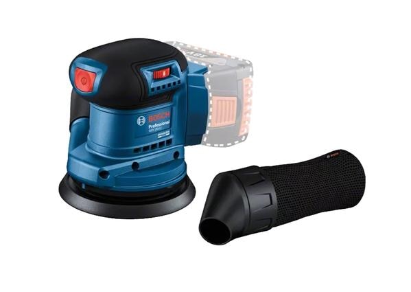 FAIR TRADE CORPORATION (FTC MUMBAI) Authorised Dealers for BOSCH GEX 185-LI (Solo) PROFESSIONAL RANDOM ORBIT SANDEROrder Number: 0 601 3A5 080PRODUCT HIGHLIGHTS:The Bosch Professional GEX 185-LI is perfectly designed to ensure well-balanced, stable sanding and reduced arm fatigue. The highly efficient brushless motor has a run time of up to 40 minutes and a consistent removal rate almost equivalent to that of a corded sander. It is compatible with all Bosch 18V batteries. Compact and lightweight, the ergonomic design and low vibration make this versatile sander easy and comfortable to use with one hand.EQUIPMENT & APPLICATION:The GEX 185-LI is ideal for sanding wood and wood materials, removing old paint and putty, and sanding off new putty and plaster. It gives a superior, smooth finish without marks or scratches.FUNCTIONS & KEY FEATURES:-	Highly efficient brushless motor-	Run time of up to 40 minutes-	Compact and lightweight-	Low vibration make this versatile sander easy and comfortableINCLUDED IN THIS VARIANT:-	Dust bag (Order number: 2 608 000 715)TECHNICAL DATAADDITIONAL DATA:Rated input power: 0 WSanding pad diameter: 125 mmOrbit diameter: 2.5 mmVoltage, electrical: 18 VWeight: 0.93 kgNo-load speed: 6,000 – 10,000 rpmOrbital stroke rate: 12,000 – 20,000 opmEccentricity: 1.25 mmSanding sheet / disc attachment: hook-and-loop fasteningTOTAL VIBRATION VALUES (SANDING SOLID WOOD)Vibration emission value ah: 2.2 m/s²Uncertainty K: 1.5 m/s²SANDING SOLID WOODVibration emission value ah: 2.2 m/s²Uncertainty K: 1.5 m/s²The A-rated noise level of the power tool is typically as follows: Sound pressure level 74 dB(A); Sound power level 85 dB(A). Uncertainty K= 3 dB.