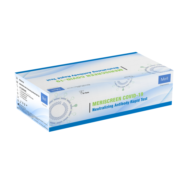 Merilisa COVID-19 Neutralizing Antibody TestProduct OverviewMerilisa COVID-19 Neutralizing Antibody Detection KitBased on blocking enzyme-linked immunosorbent assayThe kit is intended for qualitative direct detection of total neutralizing antibodies to COVID-19 in human serum and plasma.