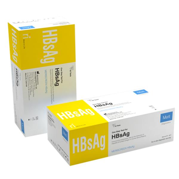 Meriscreen HBsAgProduct OverviewIt is screening qualitative test for detecting HBV (Hepatitis B Virus) infection in Human Serum or Plasma based on immunochromatography.HBV is DNA virus. HBsAg is surface antigen of HBV also known as Australia Antigen.Direct sandwich assayAnalytical Sensitivity: 0.5ng/mLOne Step Procedure. Requires only 50µL of sampleSample Type: Human Serum or Plasma or Whole BloodGives result in 20 & can be stored at 2 to 30 Deg Celsius