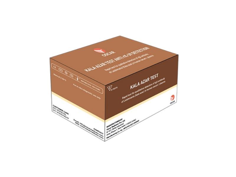 Kala Azar TestThe Oscar Kala azar Test Device is a rapid, qualitative, two site sandwich immunoassay for the determination of antibodies to Visceral Leishmaniasis (VL), members of L. donovani, in human serum / plasma specimens.For professional use only.Pack Size: 10 Tests