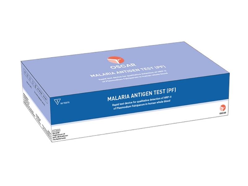 Malaria Antigen PF TestThe Malaria Antigen test - Pf is an in-vitro diagnostic ready to use test based on the principle of lateral flow chromatographic immunoassay for qualitative detection of histidine rich protein (HRP-II) of Plasmodium falciparum (P.f.) in human whole blood.Relative Sensitivity: 99%Relative Specificity: 98%Pack Size: 50 Tests