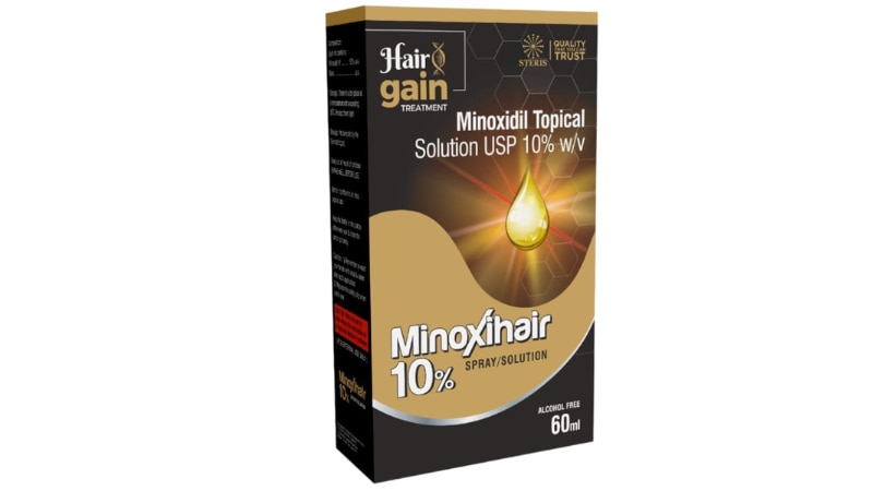 MINOXIHAIR 10% Minoxidil Topical Solution (10%)MINOXIHAIR 10% is a topical solution used to treat hair loss and promote hair regrowth in individuals with male pattern baldness. It contains 10% minoxidil, a medication that works by increasing blood flow to the scalp and revitalizing hair follicles. By stimulating hair follicles, MINOXIHAIR 10% encourages the growth of thicker, fuller hair over time. It is important to apply MINOXIHAIR 10% consistently as directed by your healthcare provider to achieve the best results. This medication is for external use only and should not be used on other parts of the body. Side effects may include scalp irritation or redness, which is usually mild and temporary. If you experience any severe reactions, stop using MINOXIHAIR 10% and consult your doctor.