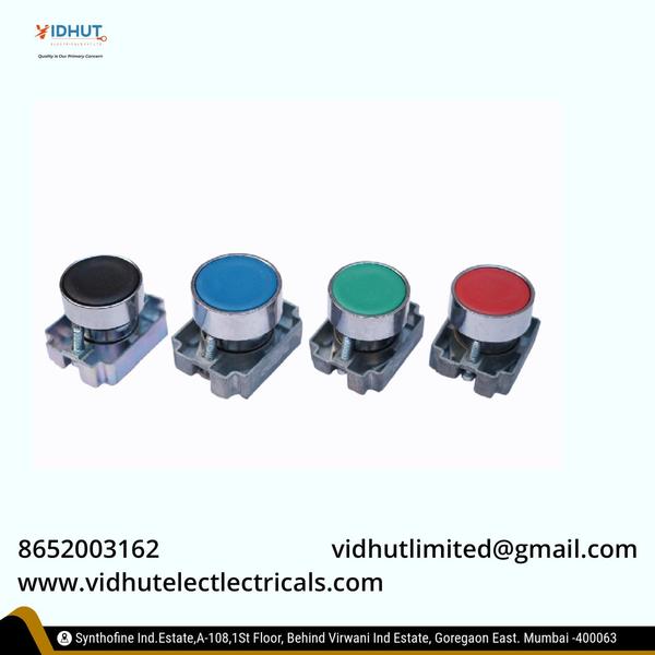 Push Button is a simple mechanical switch that is activated by pressing it down. It's one of the most common forms of switches used in various electronic devices, control panels, machinery, and industrial equipment. Here are some key features and applications of push buttons