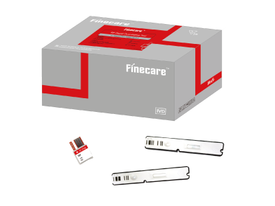 Finecare™ RF Rapid Quantitative TestThe Finecare™ RF Rapid Quantitative Test along with Finecare™ FIA Meters is a fluorescence immunoassay for quantitative measurement of RF in human whole blood, serum and plasma. The test is used as an aid in diagnosis of Rheumatoid Arthritis.For in vitro diagnostic use only. For professional use only.