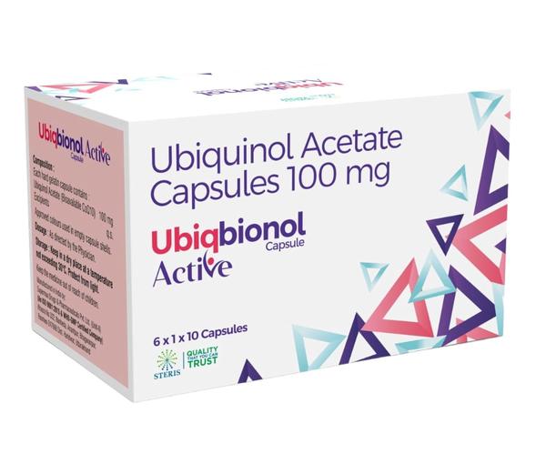 UBIQBIONOL ACTIVE Ubiquinol Acetate Capsules 100 mg