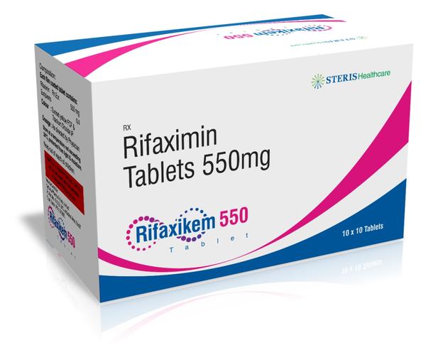 RIFAXIKEM 550 Rifaximin (550mg)RIFAXIKEM 550 contains 550mg of Rifaximin, a broad-spectrum antibiotic used to treat various bacterial infections, especially in the intestines. Rifaximin works by inhibiting bacterial RNA synthesis, effectively reducing the growth and spread of bacteria. This medication is primarily indicated for the treatment of travelers' diarrhea and the management of hepatic encephalopathy to help prevent episodes of overt hepatic failure. It's also used in irritable bowel syndrome with diarrhea (IBS-D). Note that Rifaximin should be used under medical supervision.