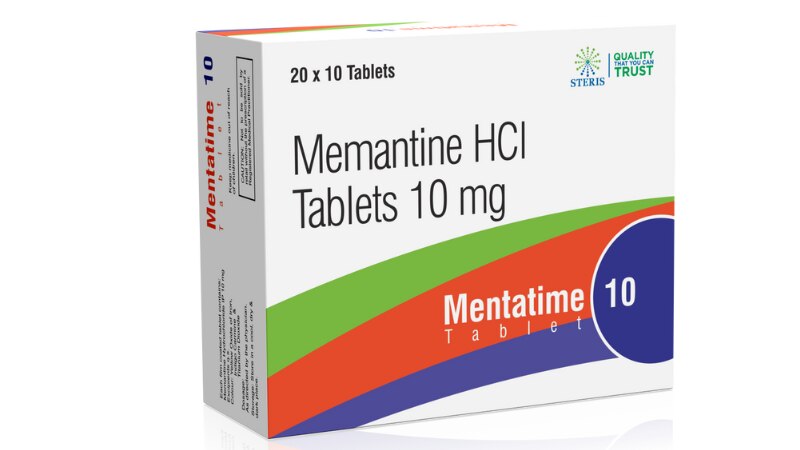 MENTATIME 10 Mementine (10mg)Mentatime 10, containing 10mg of Memantine, is a meticulously formulated medication designed to manage symptoms of Alzheimer's disease. This neuroprotective agent operates by regulating the activity of glutamate, a vital neurotransmitter involved in learning and memory. Mentatime 10 is beneficial in preserving cognitive functions, enhancing communication between nerve cells, and slowing the progression of symptoms. It is typically recommended for patients with moderate to severe Alzheimer's. By stabilizing neural activity, Mentatime 10 helps maintain daily functions and improve life quality.
