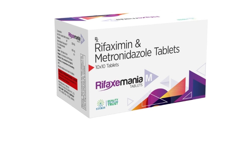 RIFAXEMANIA MRifaximin 200mg & Metronidazole 400mgRIFAXEMANIA M (Rifaximin 200mg & Metronidazole 400mg) is a powerful combination medication used in the treatment of gastrointestinal infections. Rifaximin, a broad-spectrum antibiotic, targets bacterial infections by inhibiting bacterial RNA synthesis. Metronidazole, an antimicrobial agent, acts against anaerobic bacteria and certain parasites by disrupting their DNA. Together, they provide a synergistic effect against various infections, including bacterial gastroenteritis and protozoal infections. This combination is often prescribed for cases resistant to single-agent therapy or for infections with mixed etiologies. It's essential to follow your healthcare provider's instructions and complete the full course of medication for effective treatment. Common side effects may include nausea, diarrhea, and abdominal discomfort. Consult your doctor for personalized advice and proper usage guidance.