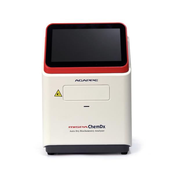 OverviewA fully automated POC Auto Dry Biochemistry Analyzer called Mispa Chem Dx, With Just 3 to 4 drops (100ul) of whole blood to test up to 19 General and Special chemistry tests in less than 12 minutes. Mispa Chem Dx works on absorption spectroscopy where a change in absorbance is detected by an absorption spectrum and an algorithm is used to calculate the end concentration of the sample in the reagent dry disc. The reagent disc consists of lyophilized reagent beads, diluent, and calibration details in the QR code. The reagent disc contains an intelligent internal quality control system IQC which continuously monitors the disc function to ensure reaction stability and optimal disc performance, IQC is the engine that drives the Mispa Chem Dx accurately and preciselyLow Sample ConsumptionEasy to UseMaintenance FreeAccurate ResultDisposable reagent discSample volume: 100µl Testing time: 12 minutes / sample Temperature: 37°C ± 0.3°C Resolution: 0.001Abs Absorbance: 0-3.0Abs Sample type: Heparinized whole blood, serum, plasma (heparin)QC&Calibration: IQC (Intelligent Quality Control/Calibration) Work condition: Temperature:10-30°C Humidity: 30%-70%Testing method: End point, kinetic, fixed time, turbidmetry etc Light source: 12V/20W, Halogen tungsten lamp with life span over 2500 hours Power supply: AC 100V-240V, 50-60Hz Display: Android 7.0 inch 800*480, multi-point capacitive touch screen Storage: 500,000 results Printer: Built-in thermal printer Interface: 4 USB ports, 1 LAN port Dimension: 315*375*475mm. 4.2kg(N.W.), 7kg(G.W.)