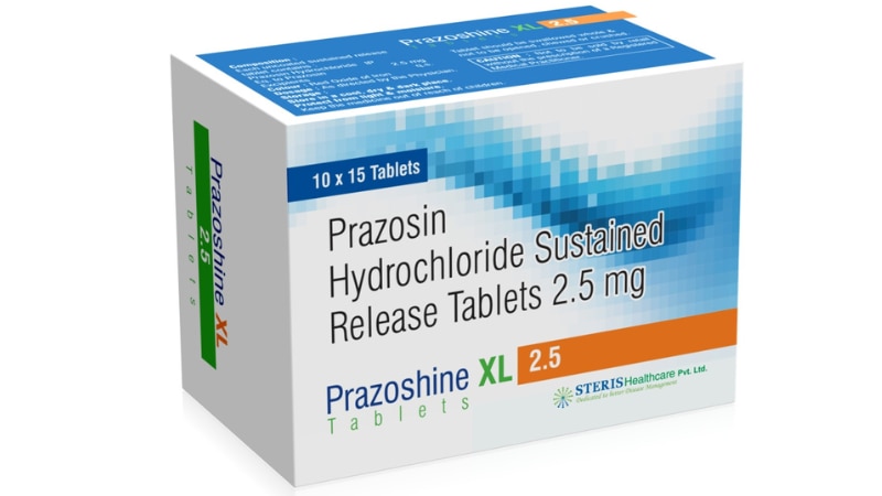 PRAZOSHINE XL 2.5 Prazosin SR 2.5Prazosin SR 2.5, marketed as PRAZOSHINE XL 2.5, is a sustained-release tablet that effectively manages hypertension by relaxing blood vessels, facilitating easier blood flow. This medication is primarily used to treat high blood pressure, reducing the risk of strokes and heart attacks. Prazosin SR 2.5 is also beneficial in treating symptoms of an enlarged prostate (BPH). Consult your doctor for dosage instructions.