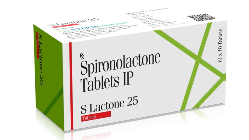 S LACTONE 25 Spironolactone (25mg)Spironolactone 25 mg, marketed as S LACTONE 25, is a potent diuretic and anti-androgen medication primarily used for treating fluid build-up due to heart failure, liver scarring, or kidney disease. It is also effective in managing high blood pressure and hormonal conditions like acne or hirsutism in women.