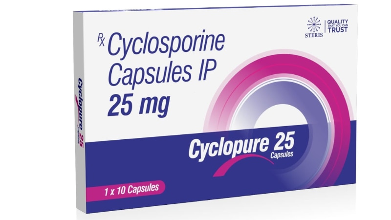 CYCLOPURE 25 Cyclosporine (25mg)CYCLOPURE 25 is a medication containing Cyclosporine in a 25mg dosage form. Cyclosporine is a potent immunosuppressive agent used in various medical conditions to prevent the body from rejecting transplanted organs like kidneys, liver, and heart. It belongs to a class of drugs known as calcineurin inhibitors.Usage: CYCLOPURE 25 is primarily prescribed to transplant patients to reduce the risk of organ rejection. It is also used in certain autoimmune diseases such as rheumatoid arthritis, psoriasis, and inflammatory bowel disease.Dosage: The recommended dosage of CYCLOPURE 25 varies based on the patient's medical condition, weight, and response to treatment. It is usually taken orally with or without food as directed by a healthcare professional.Composition: Each CYCLOPURE 25 tablet contains 25mg of Cyclosporine as the active ingredient. Inactive ingredients may vary depending on the manufacturer.Benefits:Prevents organ rejection: CYCLOPURE 25 helps the body accept transplanted organs by suppressing the immune response.Manages autoimmune diseases: It can alleviate symptoms and reduce inflammation in conditions like rheumatoid arthritis and psoriasis.Precautions:Regular monitoring: Patients taking CYCLOPURE 25 need regular blood tests to check for drug levels and assess liver and kidney function.Interactions: It's crucial to inform your doctor about all medications, supplements, and herbal products you are taking, as they can interact with Cyclosporine.Side Effects:Common side effects may include nausea, vomiting, diarrhea, headache, and high blood pressure.Serious side effects like kidney problems, liver damage, and increased risk of infections may occur in some cases.Always follow your doctor's instructions and inform them of any side effects or concerns while using CYCLOPURE 25.