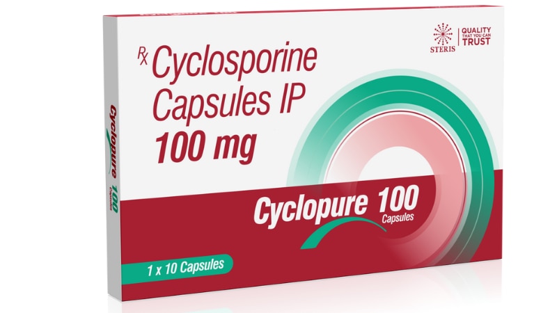 CYCLOPURE 100 Cyclosporine (100mg)Cyclopure 100 is a medication containing 100mg of Cyclosporine, an immunosuppressant drug. It is primarily used to prevent organ rejection in transplant recipients. Cyclosporine works by suppressing the immune system's response, thereby reducing the risk of the body rejecting a transplanted organ.Drug Class: ImmunosuppressantDosage Form: Oral CapsulesComposition: Each capsule contains 100mg of Cyclosporine.Indications: Cyclopure 100 is indicated for the prevention of organ rejection in kidney, liver, and heart transplant patients. It is also used in the treatment of certain autoimmune diseases like rheumatoid arthritis and psoriasis.Dosage and Administration: The dosage of Cyclopure 100 varies based on the patient's transplant type and individual response. It is typically administered orally once or twice daily, as directed by a healthcare professional.Contraindications: Cyclopure 100 should not be used in patients with known hypersensitivity to Cyclosporine or any of its components. It is contraindicated in patients with uncontrolled hypertension or malignancies.Side Effects: Common side effects may include headache, nausea, vomiting, diarrhea, high blood pressure, and increased risk of infections. Serious side effects like kidney problems and liver toxicity may occur in some cases.Precautions: Patients taking Cyclopure 100 should be monitored regularly for kidney function, blood pressure, and signs of infections. It may interact with certain medications, so a healthcare provider should be informed about all medications being taken.Storage: Store Cyclopure 100 capsules at room temperature, away from moisture and heat.Cyclopure 100 requires a prescription and should only be used under the supervision of a qualified healthcare professional.