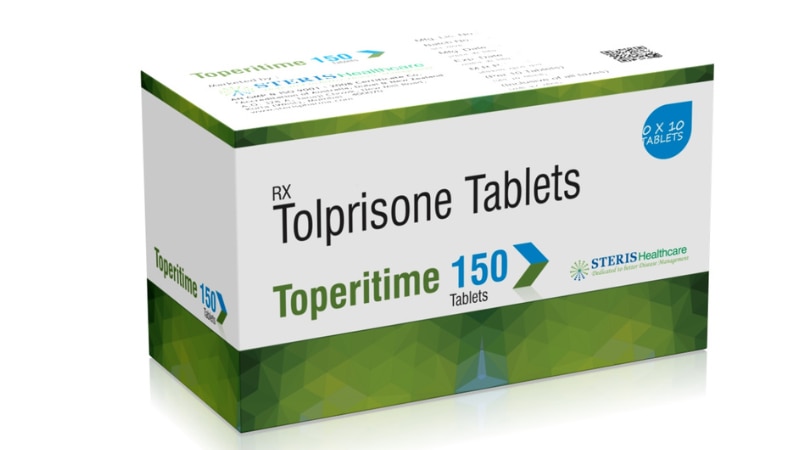 TOPERITIME 150 Tolperisone Hcl (150mg) TabTOPERITIME 150 contains Tolperisone HCl (150mg) and is used to treat muscle spasms and stiffness. It works by relaxing muscles, relieving pain and discomfort. It's prescribed for conditions like muscle injuries, spasms due to neurological disorders, and musculoskeletal pain.