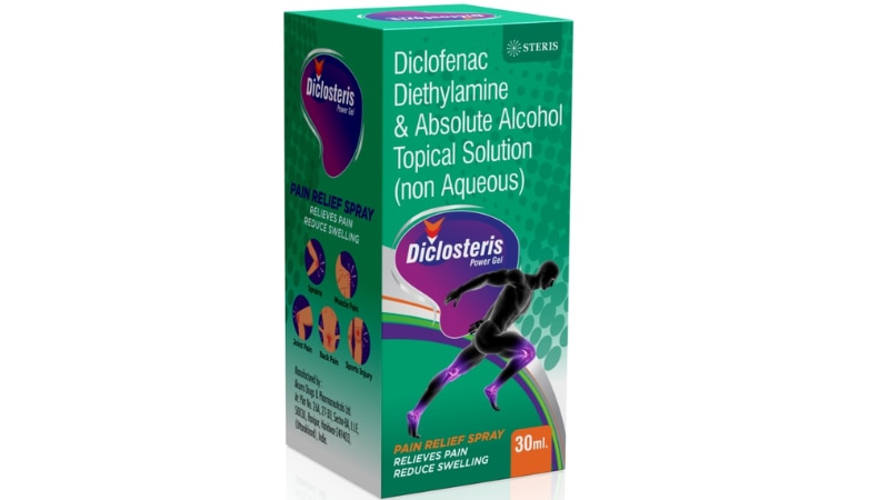 DICLOSTERIS POWER SPRAY Diclofenac Diethylamine & Absolute Alcohol Topical Solution (Non Aqueous)DICLOSTERIS POWER SPRAY is a powerful topical solution formulated with Diclofenac Diethylamine and Absolute Alcohol, designed for rapid and effective pain relief. This non-aqueous spray targets acute musculoskeletal pain and inflammation, providing quick absorption and localized action. Ideal for athletes and those suffering from joint pain or strains, DICLOSTERIS POWER SPRAY ensures swift pain management without systemic side effects. Easy to apply, it offers a convenient and mess-free approach to pain relief. Suitable for adults and applied directly to the affected area.