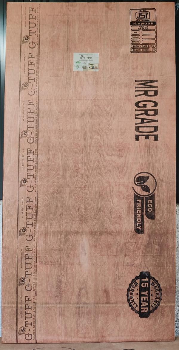 Coimbatore G-TUFF Plywood MR GradeG-TUFF Plywood MR Grade is a high-quality moisture-resistant plywood, perfect for upscale packaging, furniture parts, and more. It is made from tropical wood with a face veneer thickness of 0.30mm. This grade is crafted to meet higher emission standards and is resistant to borers, termites, and microbial attacks. Plus, with a 15-year warranty, MR is the ply for long-lasting Durability. Coimbatore No.1 MR Grade Plywood.
