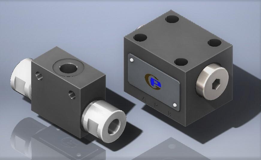 Shuttle Valves  -  SLSeat type construction. Automatically connects it's P port to either A or B depending upon whichever of the two ports is at higher pressure level. Isolates port A and B from each other. Port P gets connected to tank, only if, port A and port B are connected to tank. Available both in Threaded and Sub-plate type.
