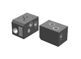 Manifold - MDR10This is a general purpose manifold having facility of mouting Direction Control Valve (conforming to ISO4401-AC-05-4-A) and Direct acting Pressure Relief Valve (conforming to Polyhydron standards DPR 10 cavity). Manifold comes with one inlet, two outlet, one gauge and one tank port.Max working Pressure 350 bar.