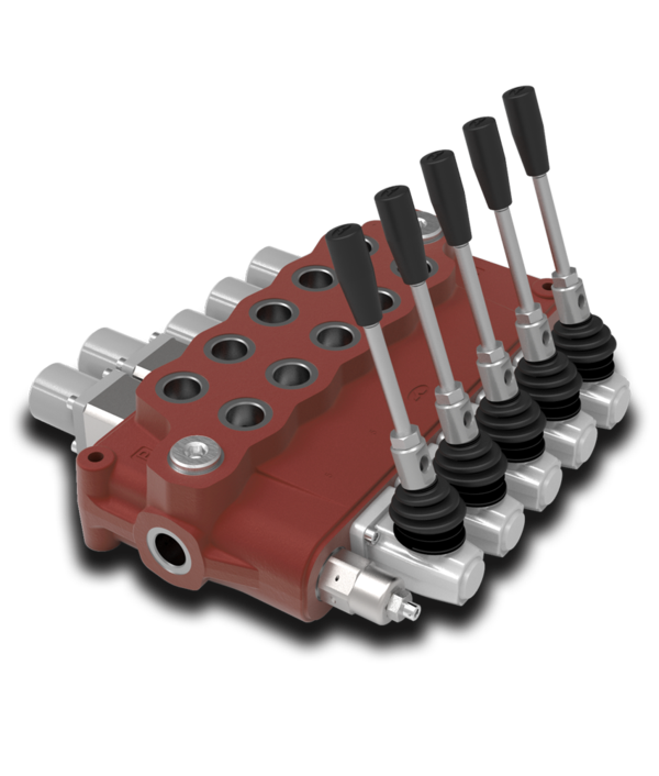 Monoblock valve for high flow applicationsThanks to its robust construction, the SD18 valve is used in agricultural machinery to control motors for large Boom Mowers, and in Industrial Vehicles such as Waste Compactors and drain systems.- Single check valve- Manual, hydraulic, electro-hydraulic and pneumatic controls.Nominal Flow Rating l/min - (US gpm): 160 (42)Max. Pressure bar - (psi): 250 (3600)Number of Sections: 6Pitch mm (in): 53 (2,09)