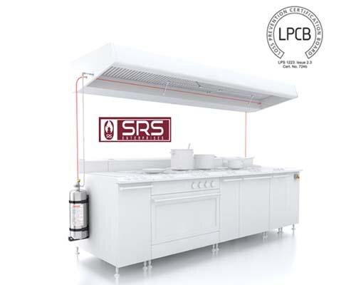 KITCHEN FIRE SUPPRESSION SYSTEM IN COIMBATOREKitchen Suppression system is an automatic suppression system where fire is detected and suppressed at automatic manner. Sensor tubing is installed above the kitchen hood where a fire could start frequently. Once the tubing gets in contact with the fire the water is sprayed upon fire through discharge nozzles connected with the discharge tubing. Wet chemical agent provides a saponification layer above the fire to avoid re-ignition.